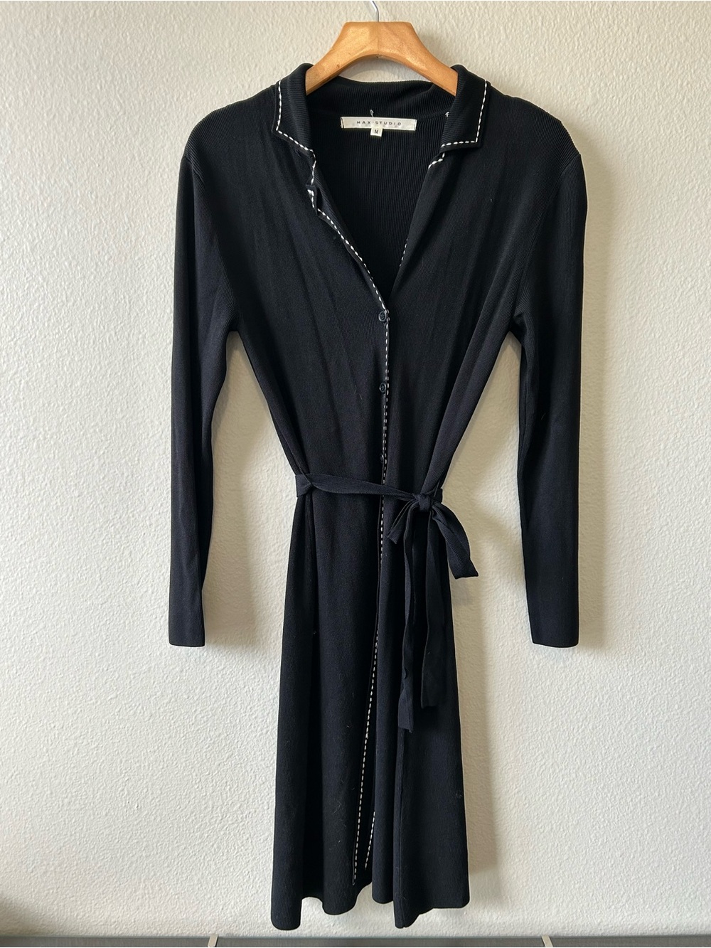 Max studio Belted Button-Front cardigan